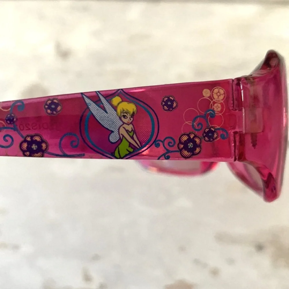 Disney Kids Tinker Bell Butterfly Sunglasses Pink OS Girls Ages 4-7 Years